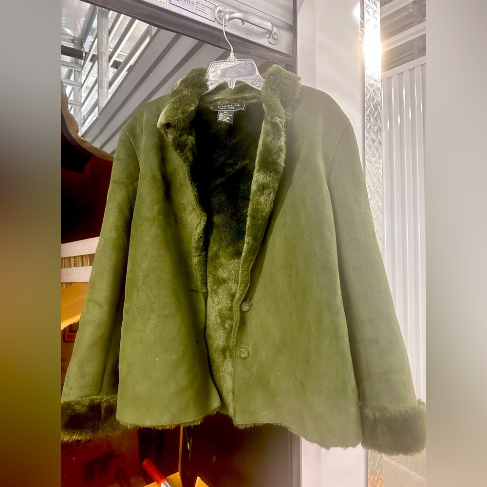Women’s Suede Green Jacket